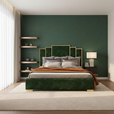 Design Bett Textil Luxus Betten Modernes Hotel Gestell Schlaf Zimmer 180x200
