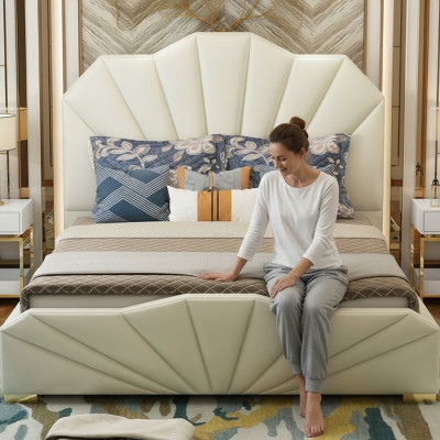Design Leder Betten Hotel Doppel Bett Schlafzimmer Möbel Einrichtung