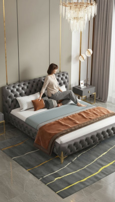 Chesterfield Bett Polster Design Luxus Doppel Hotel Betten Luxus Hotel Neu