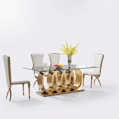 Designer Esszimmertisch Esstische Esszimmer Möbel Edelstahl Tisch Tische