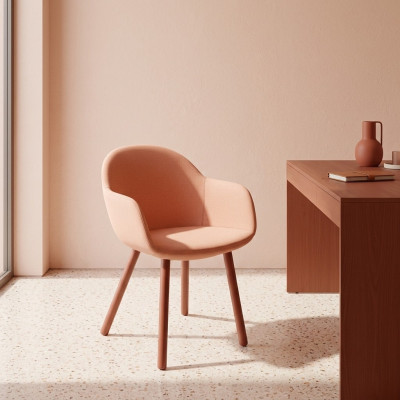 Designer Rosa Sessel Moderner Lehnstuhl Wohnzimmer Armlehnenstühle Neu