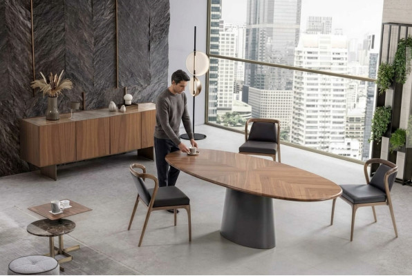Luxus Esszimmer Set Esstisch mit Modernen Designen 6x Stuhle mit  2x Couchtische