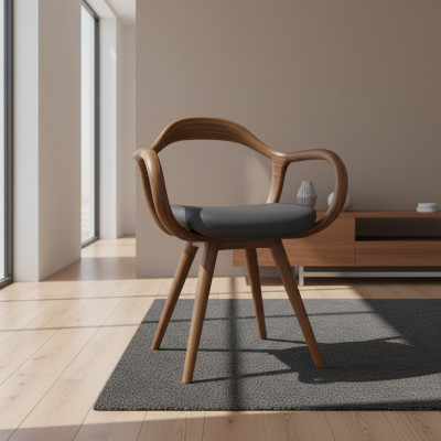 Stühle Wohnzimmer Esszimmer Lehnstuhl Holzstuhl mit Armlehne Esszimmer Möbel