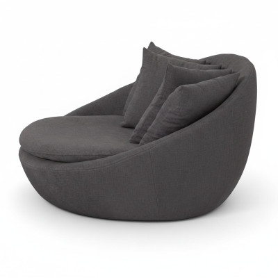 Sessel Polster Sitzer Modern Design Grau Lounge Luxus Wohnzimmer Club