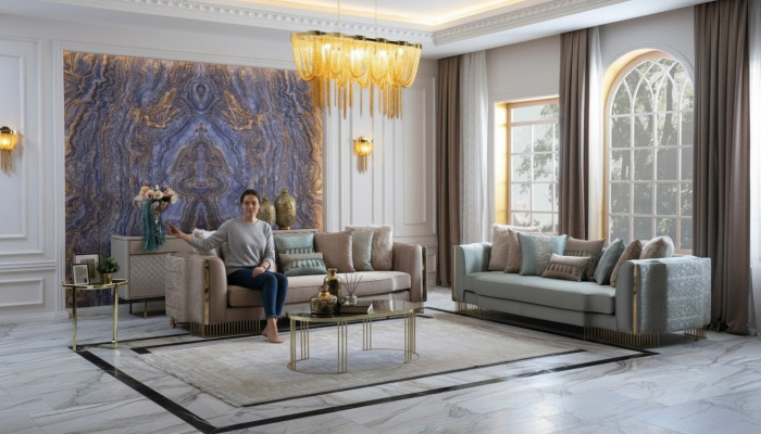 Stilvoll Sofagarnitur 2x Sofas Klassische Design Möbel mit Armlehnen 4+3