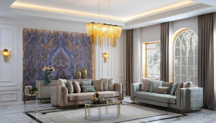 Stilvoll Sofagarnitur 2x Sofas Klassische Design Möbel mit Armlehnen 4+3