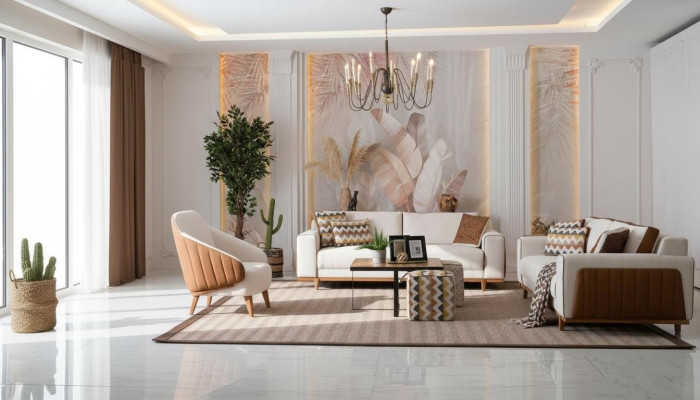 Stilvoll Sofagarnitur 3+2+1 Sitz Sessel Hochwertig Möbel Luxus Designen