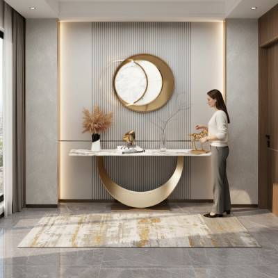 Konsolen Wohnzimmer Beistelltisch Modern Design Möbel Holz Gold Neu
