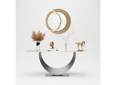 Konsolen Designer Luxus Modern Konsolentisch Edelstahl Design Silber