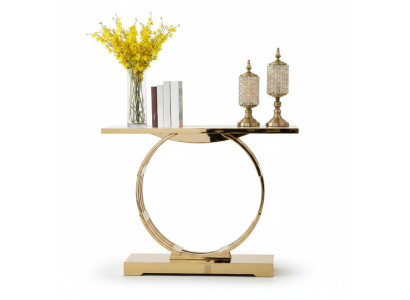 Konsole Luxus Sideboard Konsolen Tisch Anrichte Edelstahl Wohnzimmer Neu