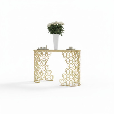 Luxus Konsole Design Konsolen Tisch Möbel Sideboard Einrichtung Gold