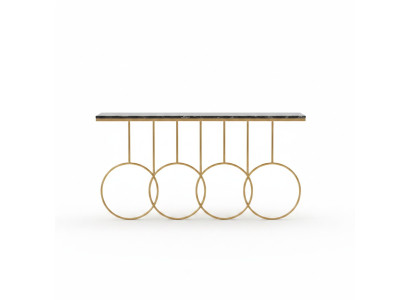 Wohnzimmertisch Luxus Möbel Konsolentisch Edelstahl Design Gold Neu
