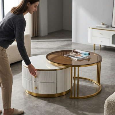 Couchtisch Wohnzimmer Möbel Luxus Holz Tische Couchtische 80x40,5 Tisch