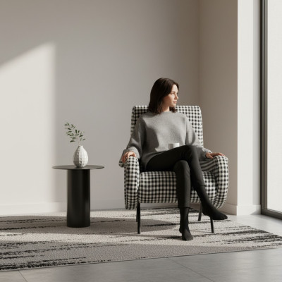Sessel Design Modern Wohnzimmer Luxus Polstersessel Möbel Relax Club