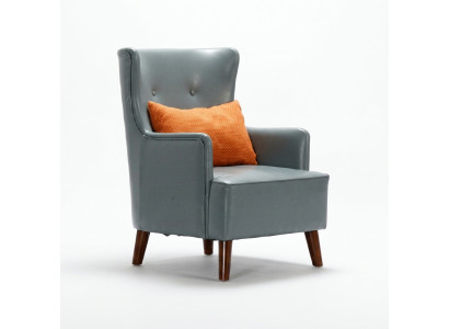 Design Ohrensessel Kunstleder Couch Sofa Polster Einsitzer Sessel Neu