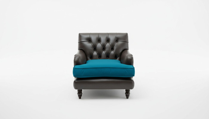 Chesterfield Ledersofa Couch Polster designer 2 Sitzer Textil Sofas Couchen Neu