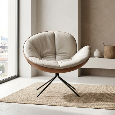 Sessel Sitzer Design Wohnzimmer Polster Holz Einsitzer Moderne Weiß Neu