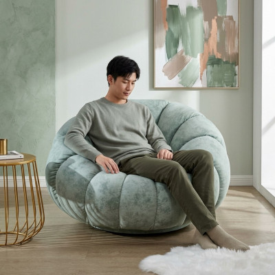 Designer Sessel 1 Sitzer Grau Textil Luxus Lougne Sofa Einsitzer Neu