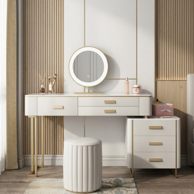 Schlafzimmer Schminktisch Frisiertisch Kosmetiktisch Spiegel Schubladen