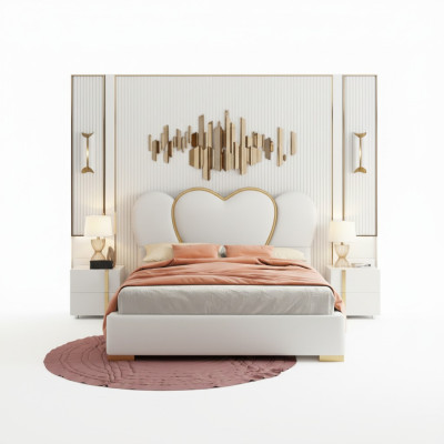 Design Bett Schlafzimmer Doppelbett Hotel Luxus Polster Einrichtung