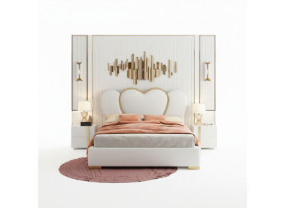 Design Bett Schlafzimmer Doppelbett Hotel Luxus Polster Einrichtung