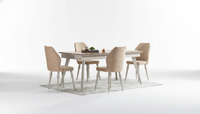 Designer Komplett 6x Stühle+Esstisch Set Esszimmer Designer Garnitur Set Neu
