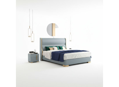Betten Doppel Schlaf Zimmer Holz 180x200cm Bett Polster Design Luxus