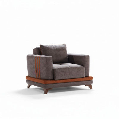 Design Sitzer Luxus Sessel Relax Textil Grau Sessel Club Modern Luxus