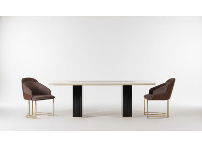 Esszimmer Set Luxus 4x Stühle+Esstisch Essgruppe Garnitur Lehnstühle Modern
