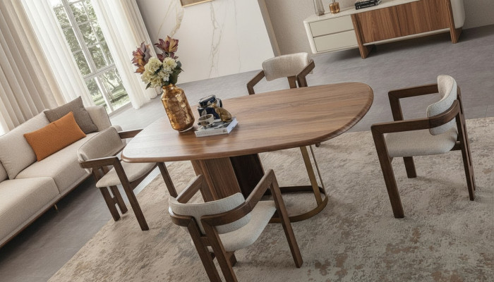 Esszimmer Set Luxus 6x Stühle Esstisch Essgruppe Garnitur Lehnstühle Modern Neu