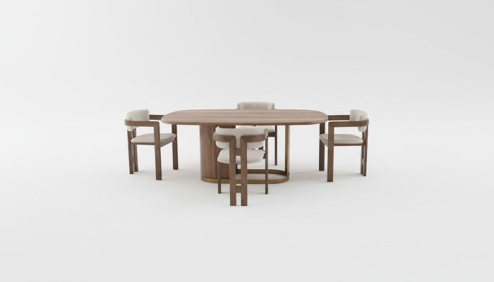 Esszimmer Set Luxus 6x Stühle Esstisch Essgruppe Garnitur Lehnstühle Modern Neu