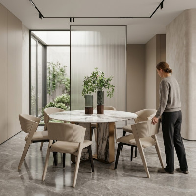 Luxus Esszimmer set Esstisch 6x Stuhle Esszimmergruppe Design Essgruppe Neu