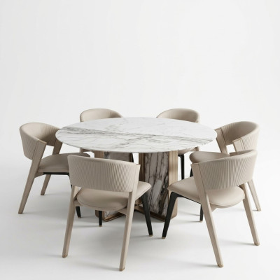 Luxus Esszimmer set Esstisch 6x Stuhle Esszimmergruppe Design Essgruppe Neu