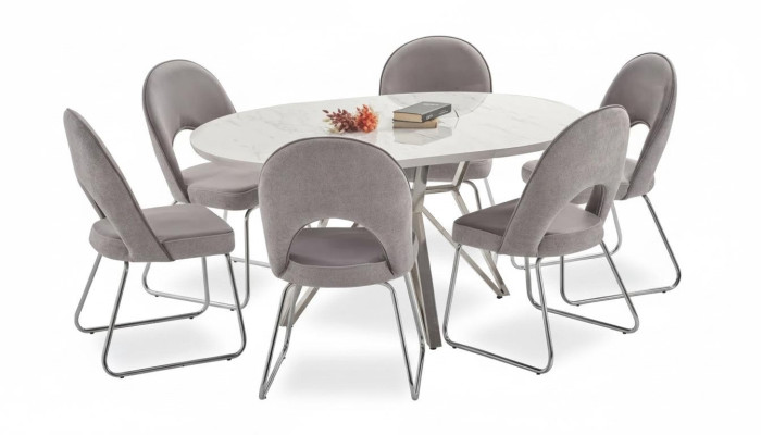 Luxus Esszimmer Set Esstisch mit 6x Stühle Neu Komplett Modern Möbel 7tlg.