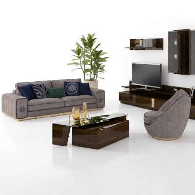 Sofagarnitur Wohnzimmer Komplett 5tlg Sofas Couchen Modern Sessel mit Couchtisch