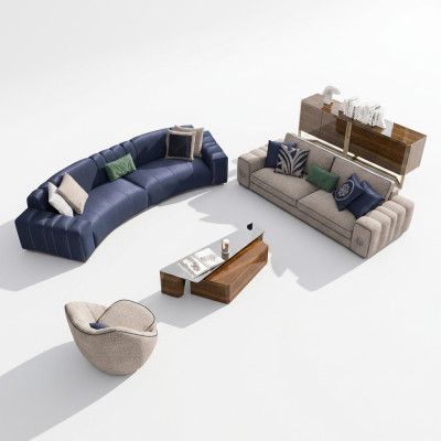 Wohnzimmer Set 4tlg Luxus Möbel Holz Couchtisch Modern Sofagarnitur Polstermöbel