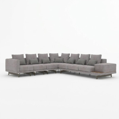 Ecksofa L-Form Wohnzimmer Einrichtung Designer Textil Sofa Modern Garnitur