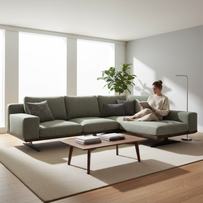 Grau Designer Ecksofa L-Form Relax Wohnzimmer Polstersofa Luxus Modern Möbel