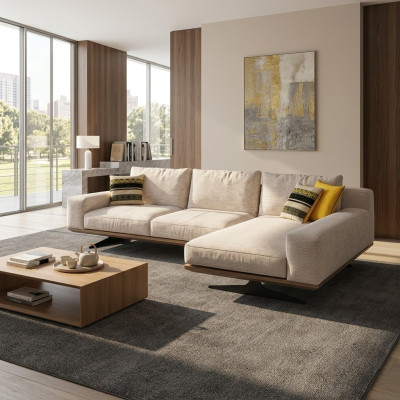 Designer Luxus Textil Polstersofa L-Form Wohnzimmer 2x Couchtisch Einrichtung
