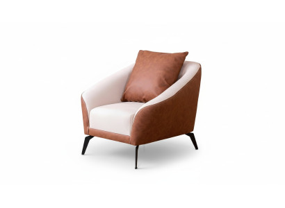 Luxuriöser Leder Sessel Moderner 1-Sitzer Lehnsessel Wohnzimmer Möbel