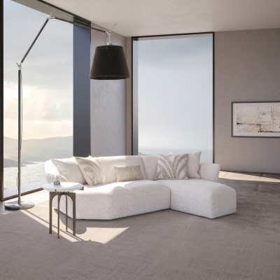 Designer Sofa Couch Weiß Einrichtung Wohnzimmer Ecksofa L-Form Polstermöbel
