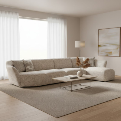Modern Ecksofa L-Form Weiß Polstermöbel Wohnzimmer Neu Einrichtung