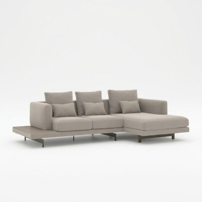 Designer Grau Sofa Couch L-Form Modern Ecksofa Polstermöbel Wohnzimmer