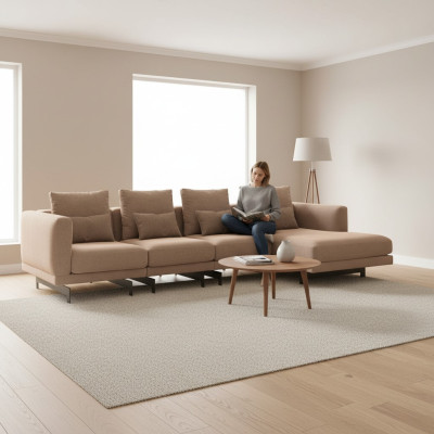 Designer Polstermöbel Eck Garnitur Neu Möbel Ecksofa L-Form Wohnzimmer