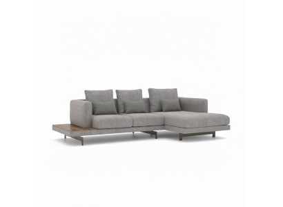 Wohnzimmer Garnitur Ecksofa L-Form Grau Sofa Couch Designer Polstermöbel