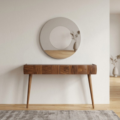 Konsolentisch mit Spiegel Modern Wohnzimmer Luxus Möbel Set Konsole