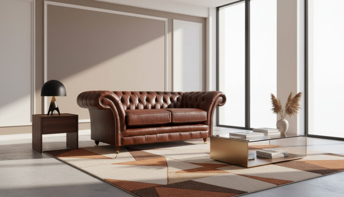 Chesterfield Sofa Zweisitzer Couch Wohnzimmer Polstermöbel Neu Einrichtung
