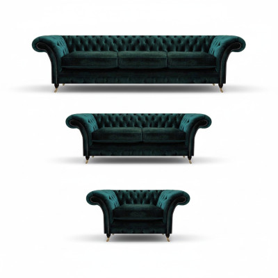 Wohnzimmer Luxus Einrichtung Komplett Sofas Couchen Chesterfield Polster 3+2+1