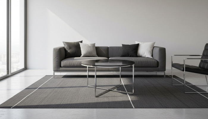  Runder Couchtisch Wohnzimmer Schwarz MDF + Metall X-beine neu Luxus