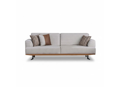 Luxuriöses Set Grauer Dreisitzer-Sofas für Wohnzimmer Modernes Design